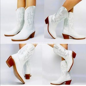 White Ankle Western Boots Fearless Era